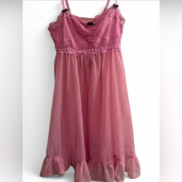 chinese dress ladies Betsey Johnson ~ 2000s Pink Lace Dress – fruitiga main image 0